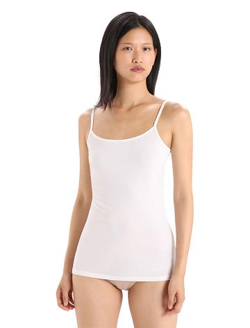 Women's Icebreaker Merino Siren Cami Singlet Underwear Snow | CA 1249GSOL